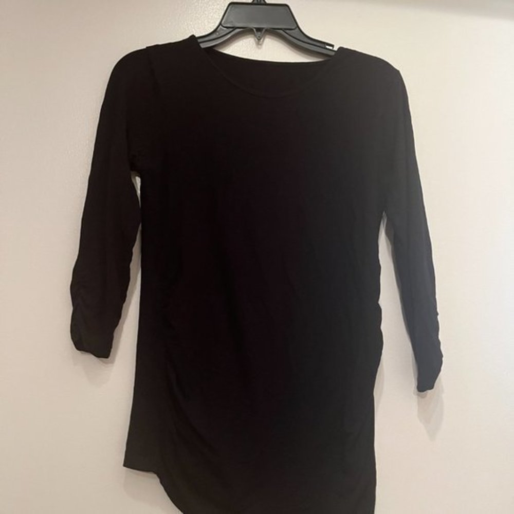Black Maternity Top (Size 3) (Elizabeth Oliver.. I believe)